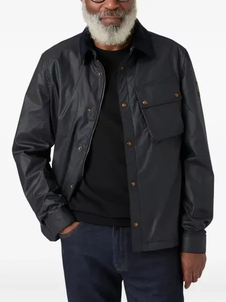 Gulerat geacă Belstaff de catifea cord albastru
