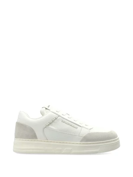 Sneakerși Emporio Armani cu autograf alb