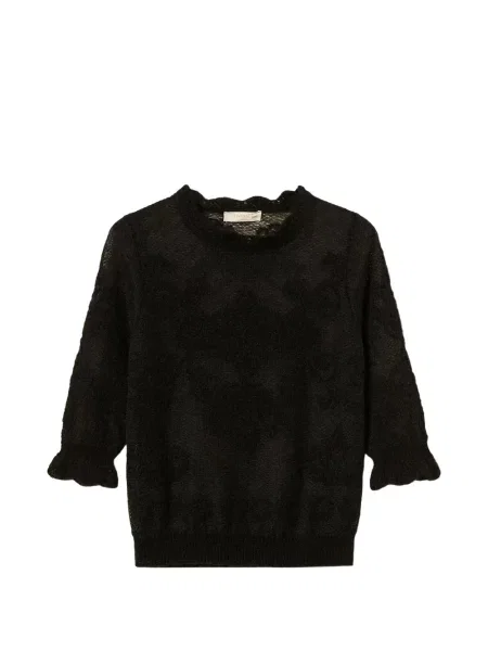 Pulover Twinset din lână alpaca negru