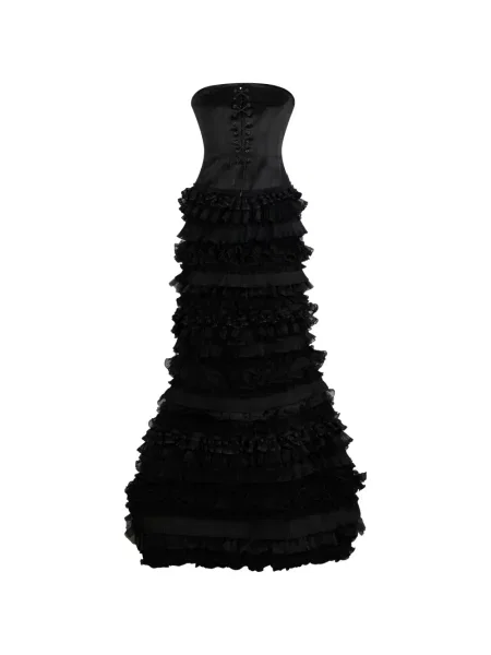 Rochie maxi Moschino cu volane negru