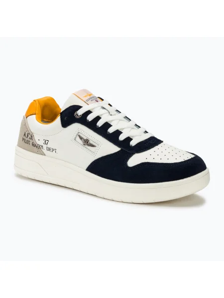 Olcsóbban. Férfi cipő Aeronautica Militare Leather Pilot yellow. Méret: 44 EU fehér