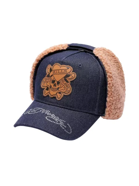 Ed Hardy Șapcă Love Kills Slowly închis / maro albastru