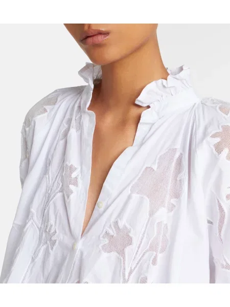 Rochie Juliet Dunn cu broderie alb