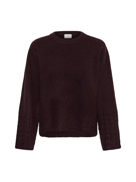 Dzianinowy sweter Kaffe brązowy