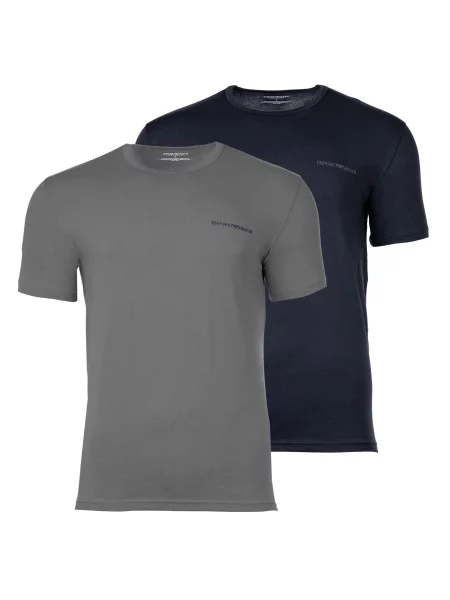 Emporio Armani Tričko noční modrá šedá