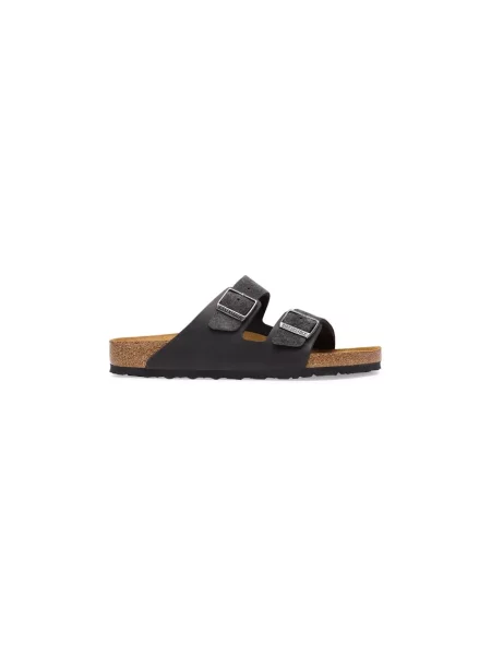 Klapki Birkenstock skórzane szare