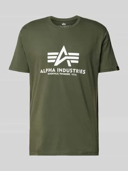 Alpha Industries t-shirt Basic T-Shirt z nadrukiem zielony