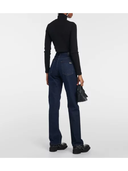 Džínsy s rovným strihom Ag Jeans modrá