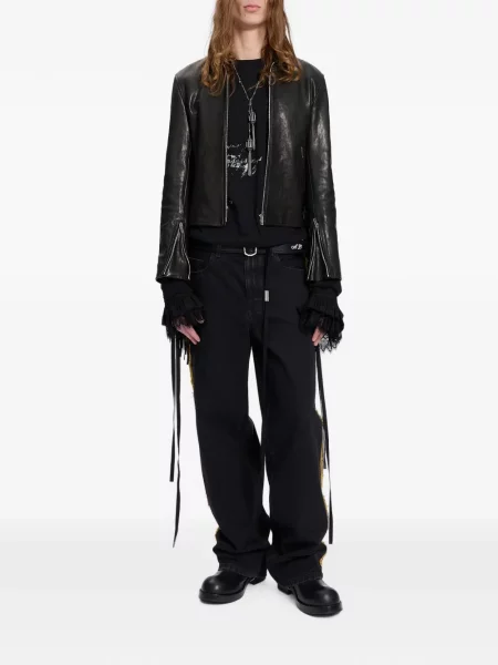 Lung tricou Ann Demeulemeester cu imagine negru
