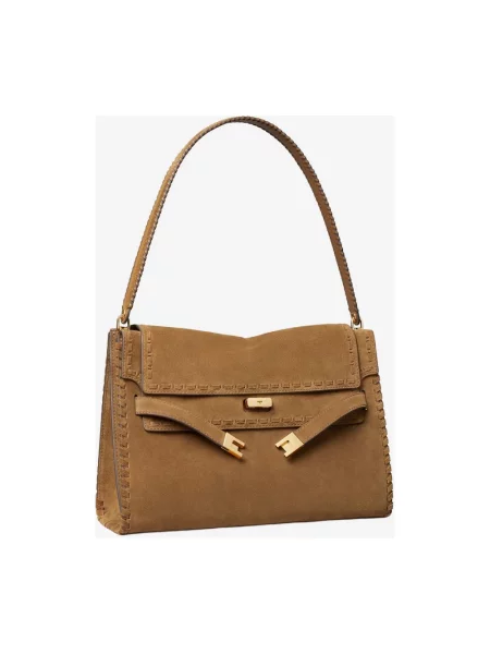 Torebka Tory Burch zamszowa brązowa