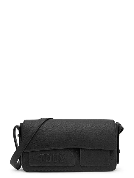 Tous listonoszka z imitacji skóry czarna