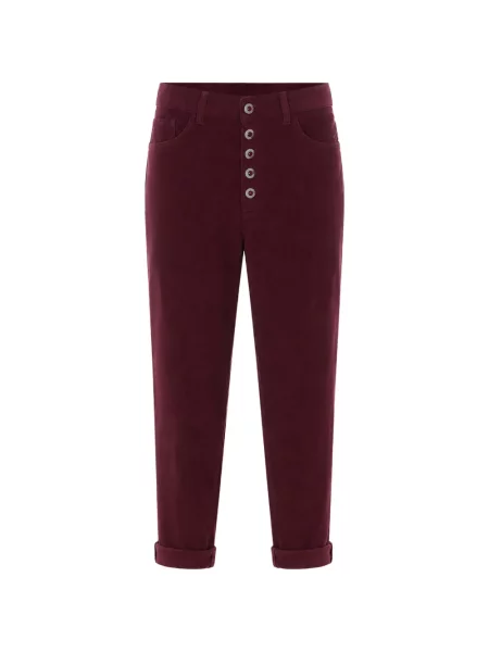 Pantaloni Dondup de catifea cord roșu