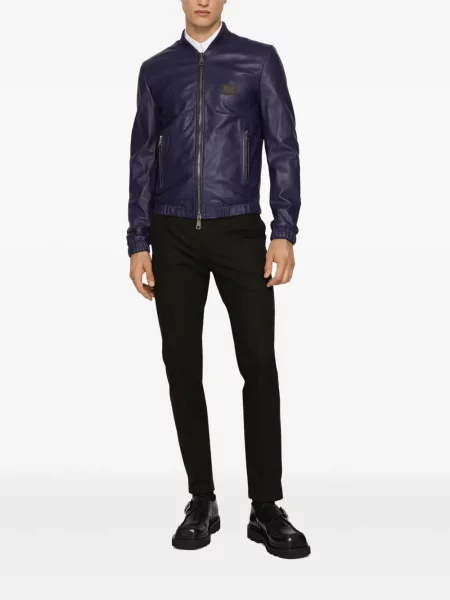Geanta de piele Dolce & Gabbana albastru