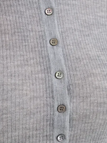 Tricou Gabriela Hearst cu guler henley gri
