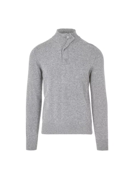 Sweter z golfem Bomboogie wełniany szary