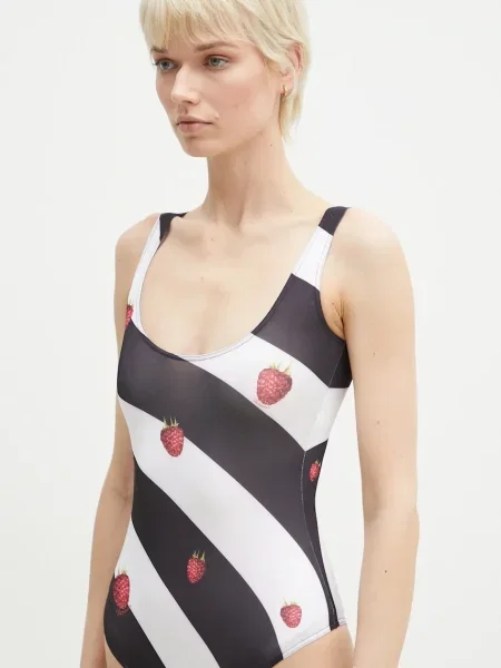 Боді Fiorucci Striped Raspberry Print чорний