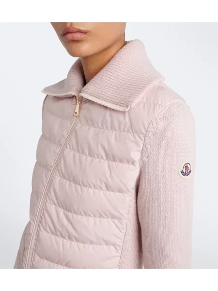 Cardigan Moncler de lână roz