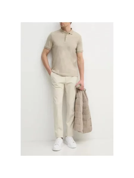 Calvin Klein Koszulki Mężczyzna Beżowy XL Polo Shirts szara