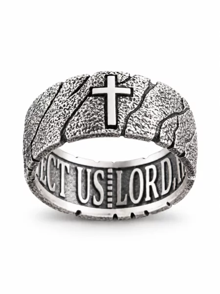 REYTEL Inele GOD'S SHIELD argintiu