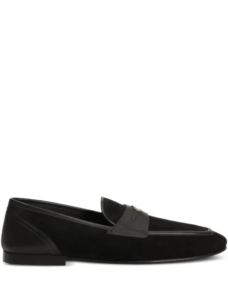 Papuci de casă Dolce & Gabbana din piele negru