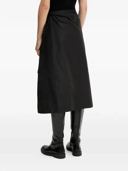 Fustă midi Sandro Ferrone până la genunchi negru