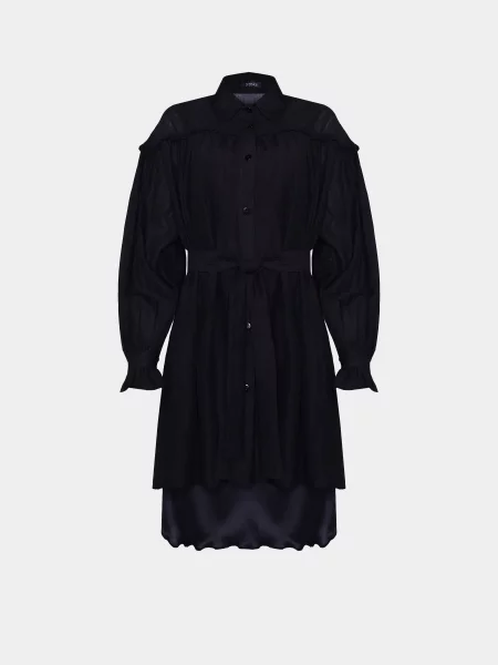 Сукня міні Braska віскоза/нейлон чорний