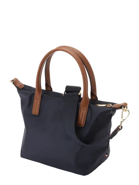 Tommy Hilfiger Geantă pe umăr POPETTE cu adaos de piele albastru