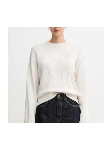 Sveter Calvin Klein Jeans biela
