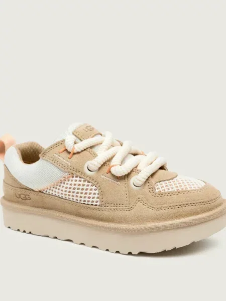 UGG Sneakers W LO LOWMEL MESH | piele întoarsă bej