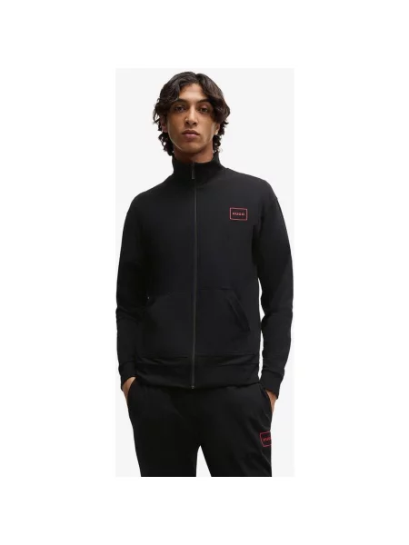 Bluza HUGO Laze Half Zip czysty czerwony S czarny