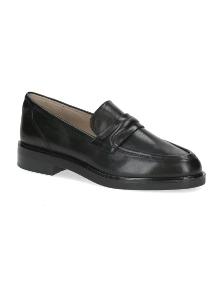 Loafersy Caprice zamszowe czarne