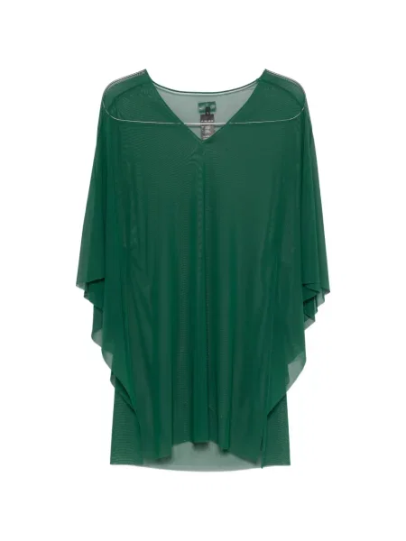 Top Fisico cu decolteu în V verde