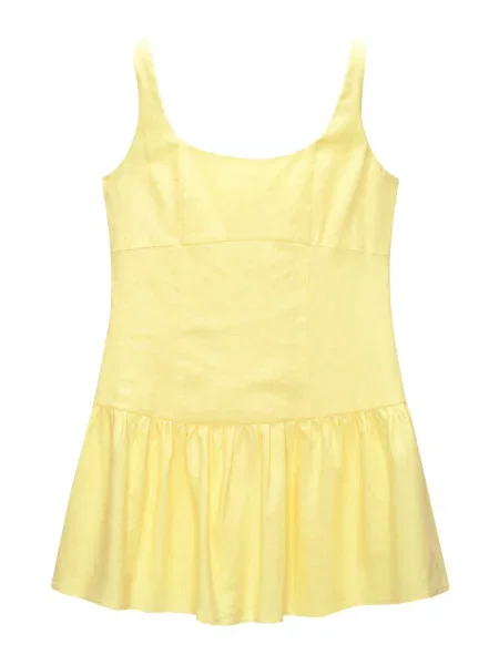 Pull&Bear Letní šaty pastelově žlutá