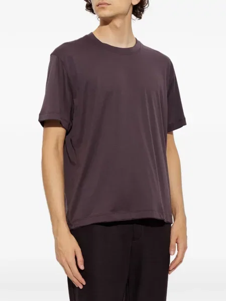 Tricou Eleventy cu decolteu rotund violet