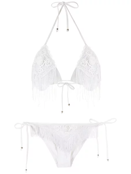 Haftowany bikini Amir Slama biały