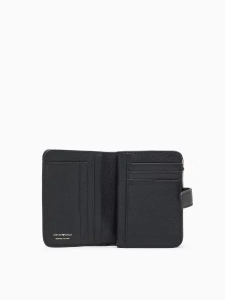Кожаный кошелек Emporio Armani черный
