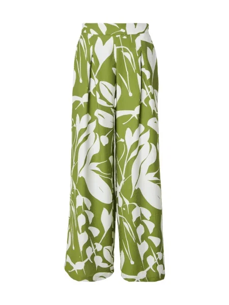 Sublevel Hlače z naborki jabolko bela