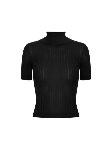 Dzianinowy sweter Elisabetta Franchi czarny