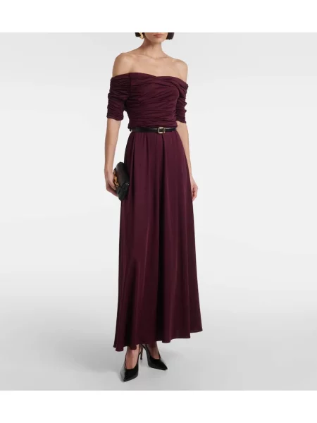 Rochie midi Altuzarra din jerseu până la genunchi de costum violet