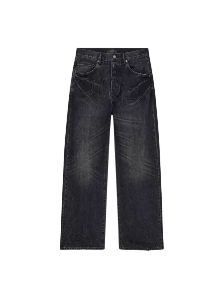Jeansy Purple Brand z logo czarne