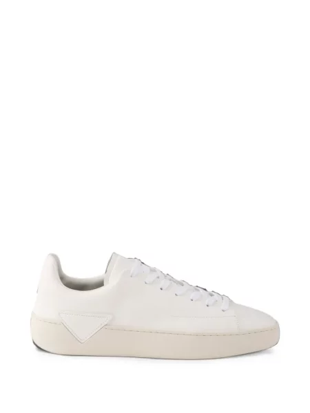Sneakerși Prada din piele alb