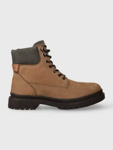Pepe Jeans trapery zamszowe HARRY BOOT brązowy