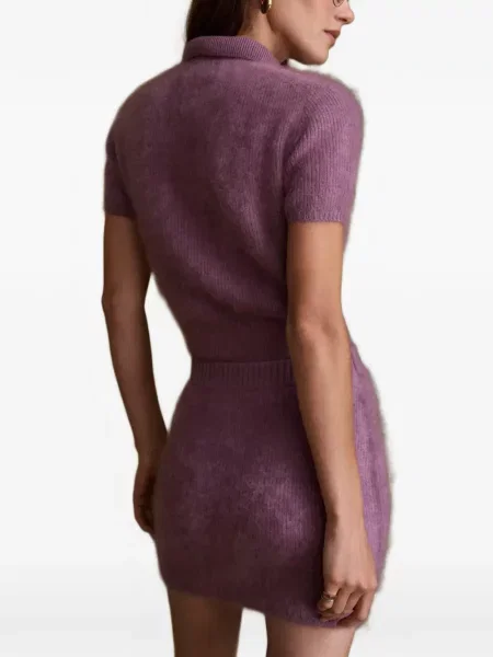 Cardigan Hevron tricotate violet