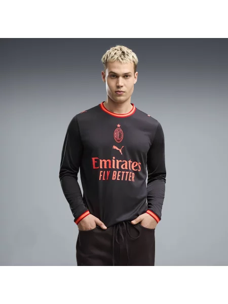 PUMA trzecia koszulka z długim rękawem AC Milan Akcesoria S szary