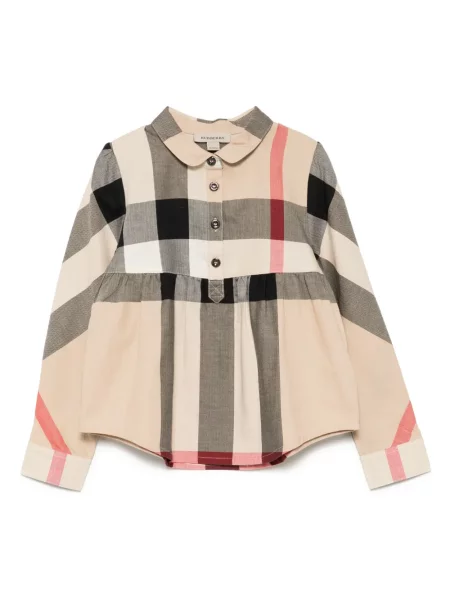 Sukienka dziecięca Burberry brązowa