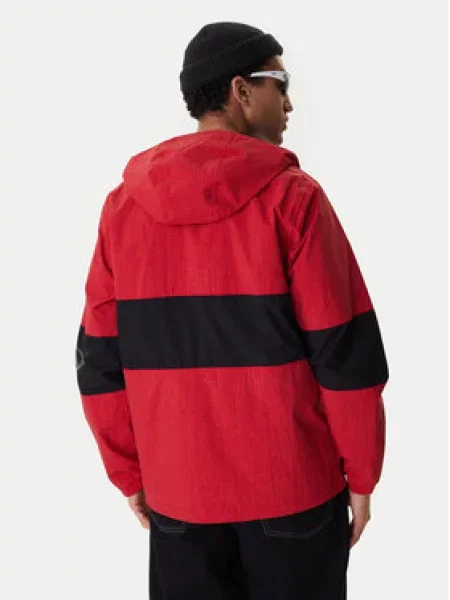 QUIKSILVER Funkčná bunda HIGH IN TH HOOD sivá čierna / biela červená