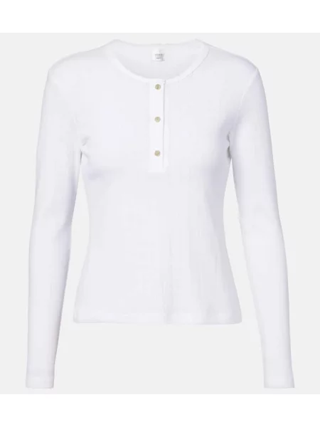 Cămașă Leset cu guler henley alb