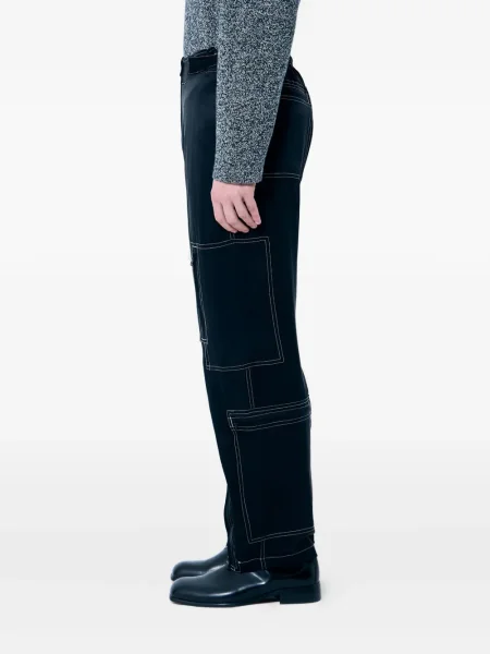 Saténové kalhoty Nòmarythm Textile černé