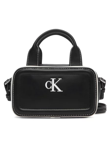 Calvin Klein Ročna torbica / bela črna
