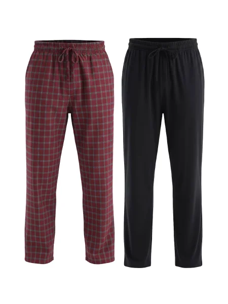 Dagi Pyžamové kalhoty bordó černá